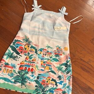 SOLD
Vacation Colorful Dress with Scenic Print